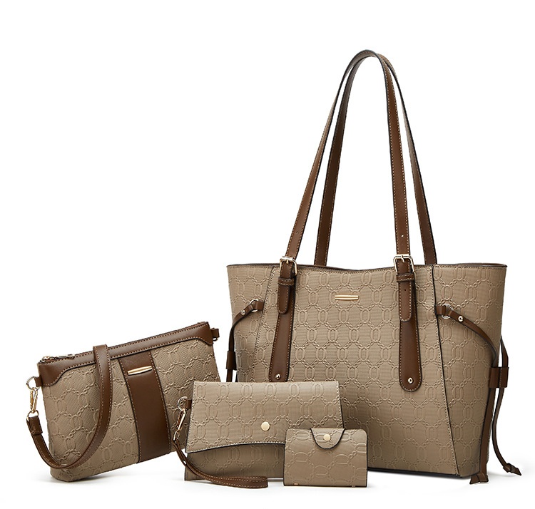 Womens 3-Piece Crossbody Handbag Set, Tote with Crossbody Purse